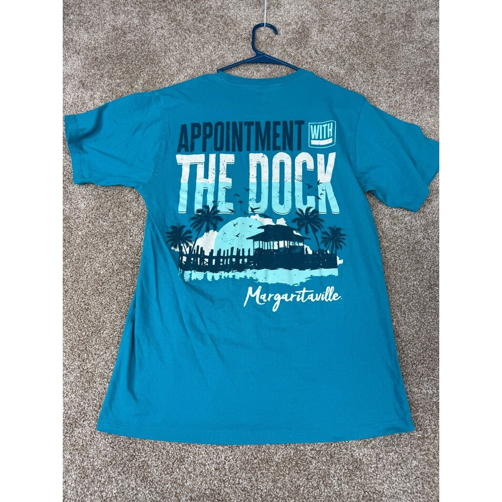 Margaritaville Mens Small Appointment With The Dock T-Shirt Jimmy Buffett Parrot